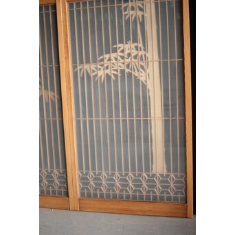 竹虎書院欄間 5枚1組　R0053Y 