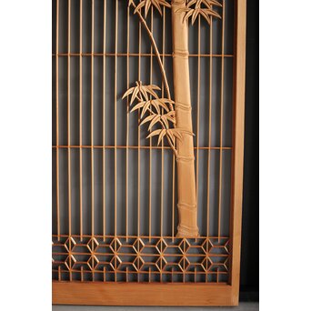 竹虎書院欄間 5枚1組　R0053Y 