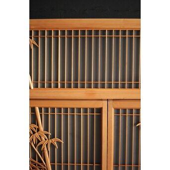 竹虎書院欄間 5枚1組　R0053Y 