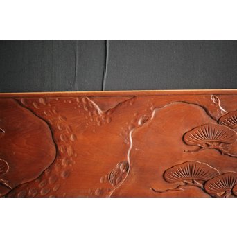 枠無 浮彫欄間 2枚1組　R0054 