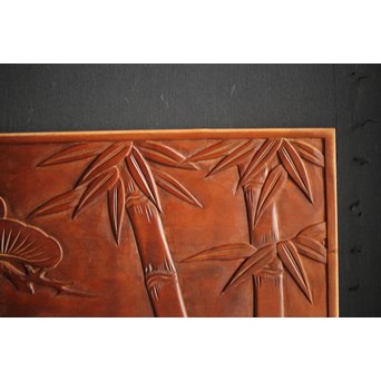 枠無 浮彫欄間 2枚1組　R0054 