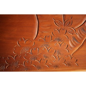 枠無 浮彫欄間 2枚1組　R0054 