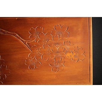 枠無 浮彫欄間 2枚1組　R0054 