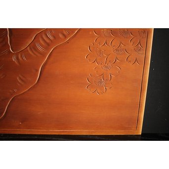 枠無 浮彫欄間 2枚1組　R0054 