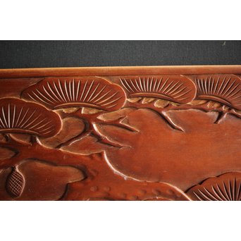 枠無 浮彫欄間 2枚1組　R0054 