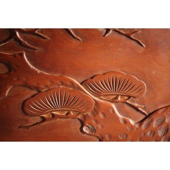 枠無 浮彫欄間 2枚1組　R0054 