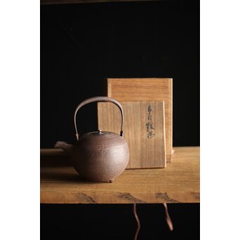 糸目 日ノ丸型 小型鉄瓶/湯沸　M238 