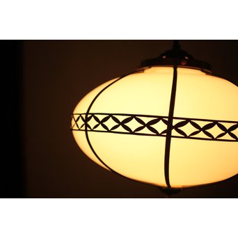 七宝紋 オーバル電笠照明　A2022 