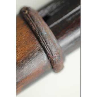 笹と虫 象嵌莨差し 喫煙具　X261 