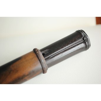 笹と虫 象嵌莨差し 喫煙具　X261 