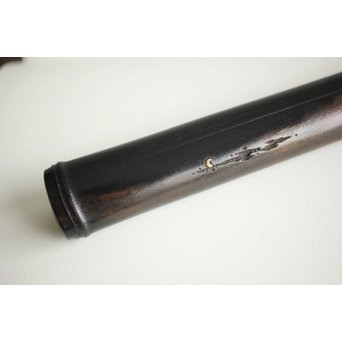 笹と虫 象嵌莨差し 喫煙具　X261 