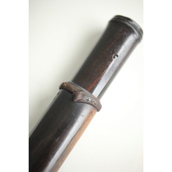 笹と虫 象嵌莨差し 喫煙具　X261 