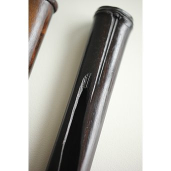 笹と虫 象嵌莨差し 喫煙具　X261 