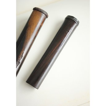 笹と虫 象嵌莨差し 喫煙具　X261 