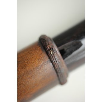 笹と虫 象嵌莨差し 喫煙具　X261 