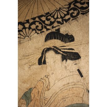 菊川英山 浮世絵木版画3枚　Z235 