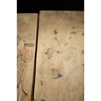 菊川英山 浮世絵木版画3枚　Z235 