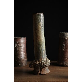 サンカローク窯 宋胡禄 窯道具 サヤ 花器　P210 