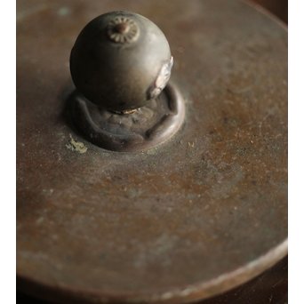 能登川 亀文堂 鳥二匹 波千鳥提手 楼閣山水銀象嵌丸形鉄瓶 湯沸　M239 