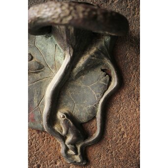 喜道作 川口鋳物か 鉄長火鉢/風炉/香炉と鉄瓶　M243 