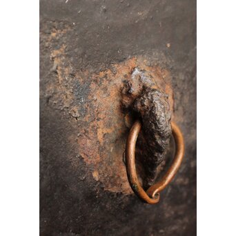 喜道作 川口鋳物か 鉄長火鉢/風炉/香炉と鉄瓶　M243 