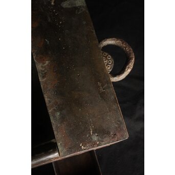 喜道作 川口鋳物か 鉄長火鉢/風炉/香炉と鉄瓶　M243 