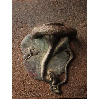 喜道作 川口鋳物か 鉄長火鉢/風炉/香炉と鉄瓶　M243 