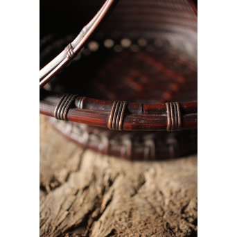 初代 前田竹房斎 竹編籠　U235 