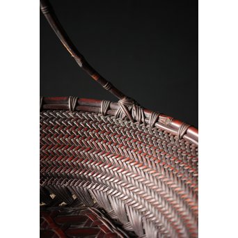 初代 前田竹房斎 竹編籠　U235 