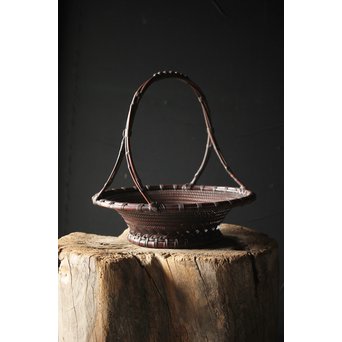 初代 前田竹房斎 竹編籠　U235