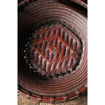 初代 前田竹房斎 竹編籠　U235 