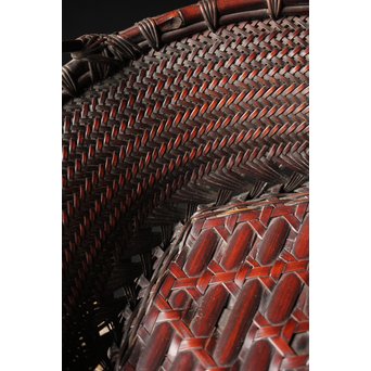 初代 前田竹房斎 竹編籠　U235 