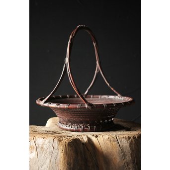 初代 前田竹房斎 竹編籠　U235 