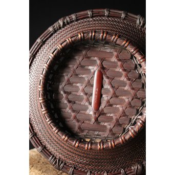 初代 前田竹房斎 竹編籠　U235 