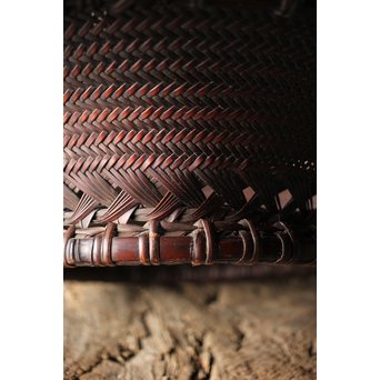 初代 前田竹房斎 竹編籠　U235 