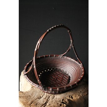 初代 前田竹房斎 竹編籠　U235 