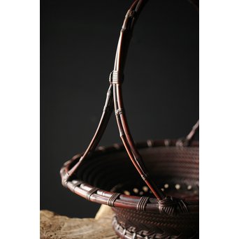 初代 前田竹房斎 竹編籠　U235 