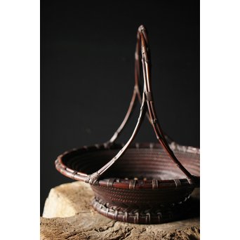 初代 前田竹房斎 竹編籠　U235 