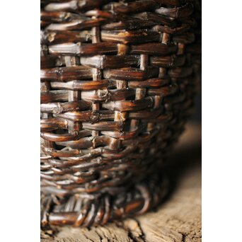 初代 田辺竹雲斎 竹根竹花籠　U236 