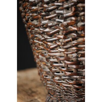 初代 田辺竹雲斎 竹根竹花籠　U236 