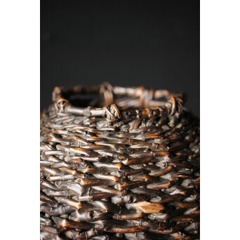 初代 田辺竹雲斎 竹根竹花籠　U236 