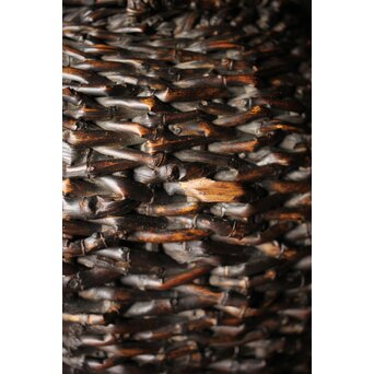 初代 田辺竹雲斎 竹根竹花籠　U236 