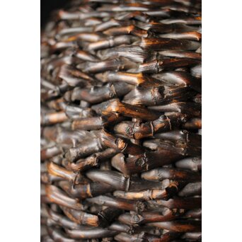 初代 田辺竹雲斎 竹根竹花籠　U236 