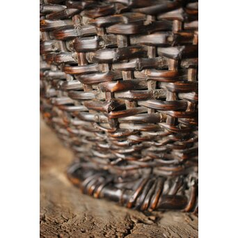 初代 田辺竹雲斎 竹根竹花籠　U236 