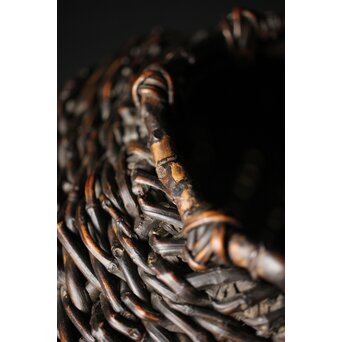 初代 田辺竹雲斎 竹根竹花籠　U236 