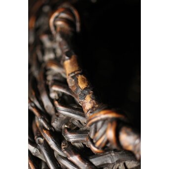 初代 田辺竹雲斎 竹根竹花籠　U236 