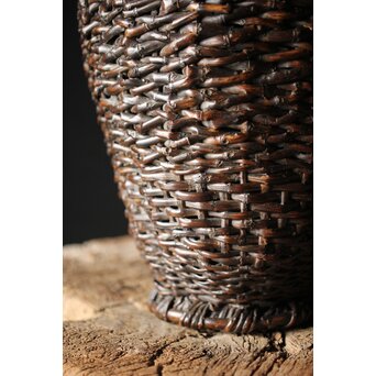 初代 田辺竹雲斎 竹根竹花籠　U236 