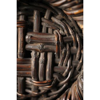 初代 田辺竹雲斎 竹根竹花籠　U236 