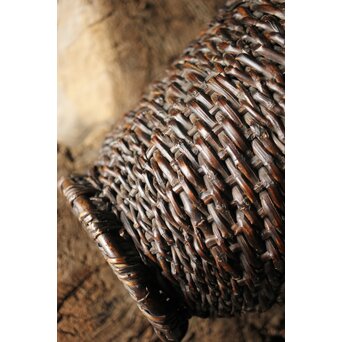 初代 田辺竹雲斎 竹根竹花籠　U236 