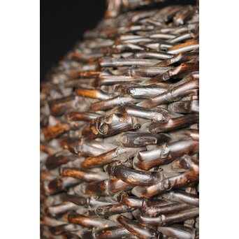 初代 田辺竹雲斎 竹根竹花籠　U236 